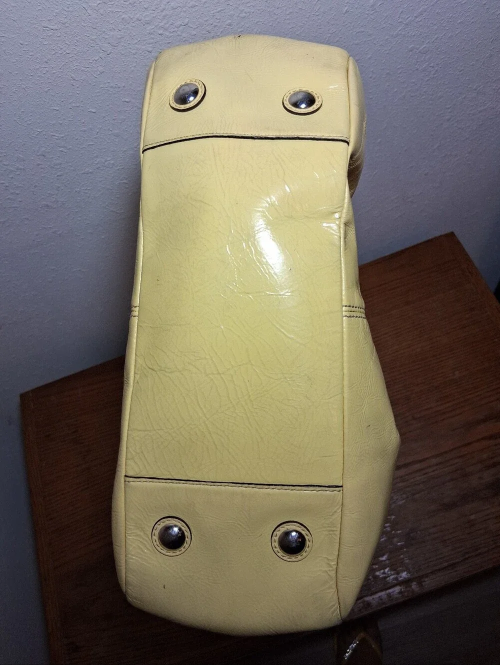 Coach Y2k Yello Patent Leather Tote